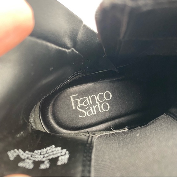 Franco Sarto Carian Leather Essential Chelsea Boots Ankle Booties Black Size 6 - Picture 2 of 9